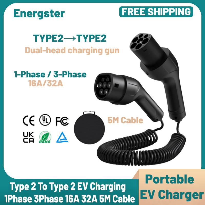 타입 2 - 타입 2 휴대용 전기차 충전기 1상/3상  - Ev Charger Type 2 22Kw 32A 3 Phase 리뷰 및 가격