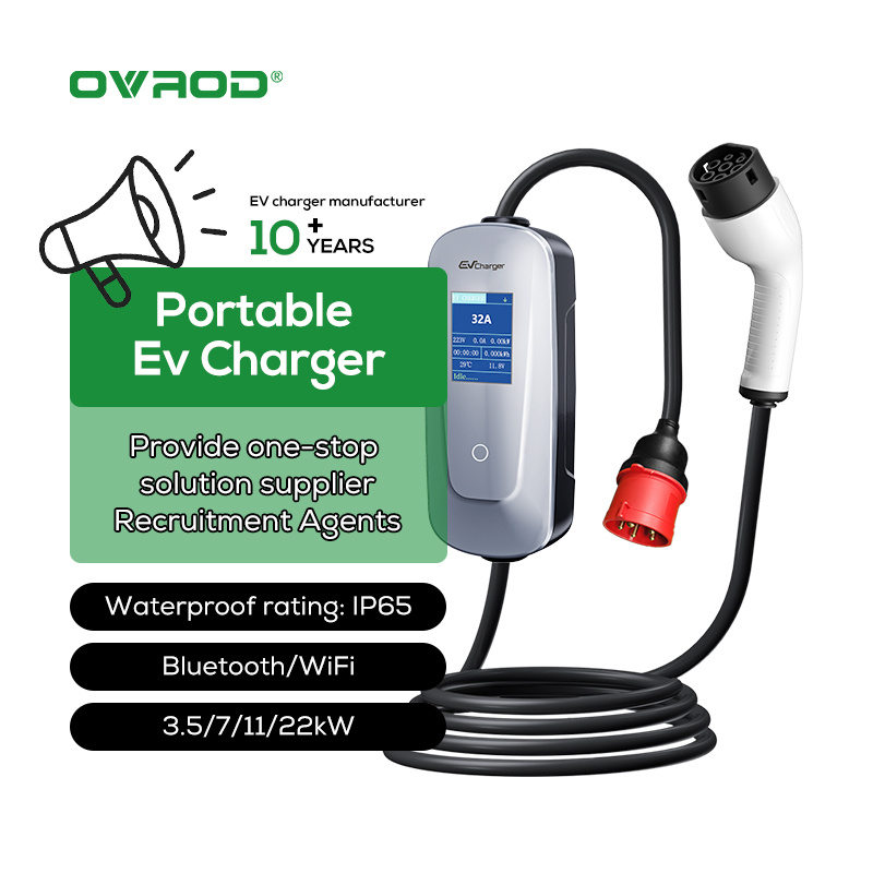 오브로드 전기차 16A 모드 2 EVSE 충전 박스 레 - Type 2 Portable Ev Charger 11Kw Cee 리뷰 및 가격